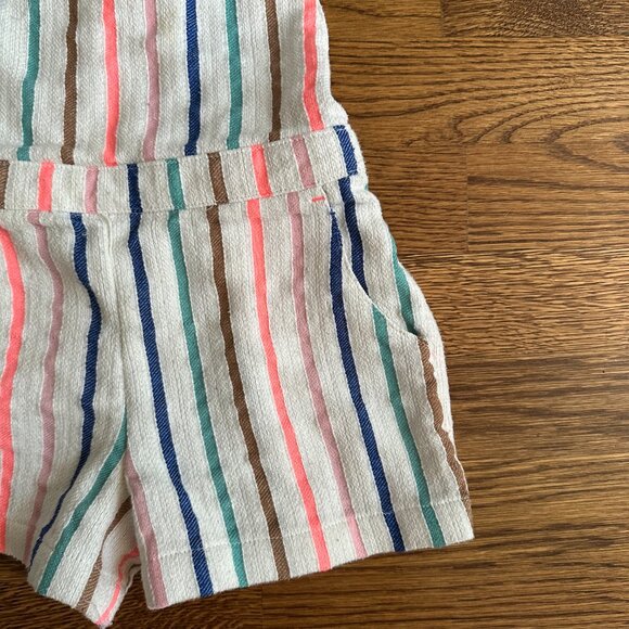Size 4/5 Striped Shorts Overalls by Mini Boden - Picture 3 of 5